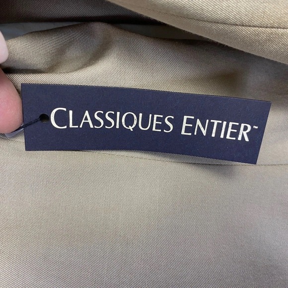 NWT Classiques Entier L SILK Flax Tan Blazer Coastal Heritage Luxe Nordstrom - Picture 6 of 13